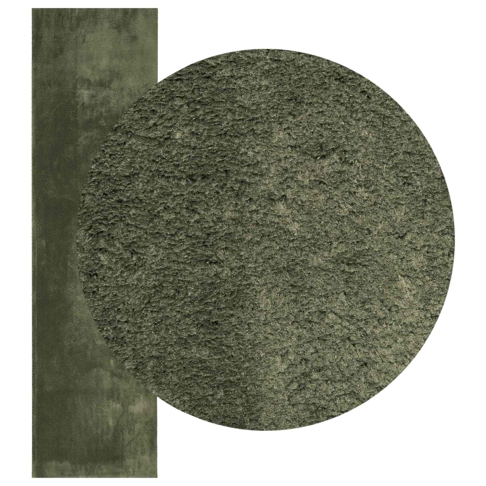 Medium pile zachte en wasbare tapijt HUARTE Bosgroen Polyester
