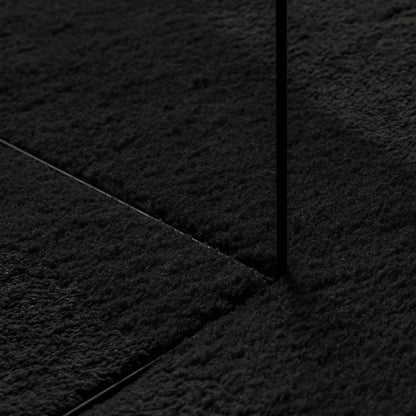 Medium pile zachte en wasbare tapijt HUARTE Zwart 400 x 80 cm