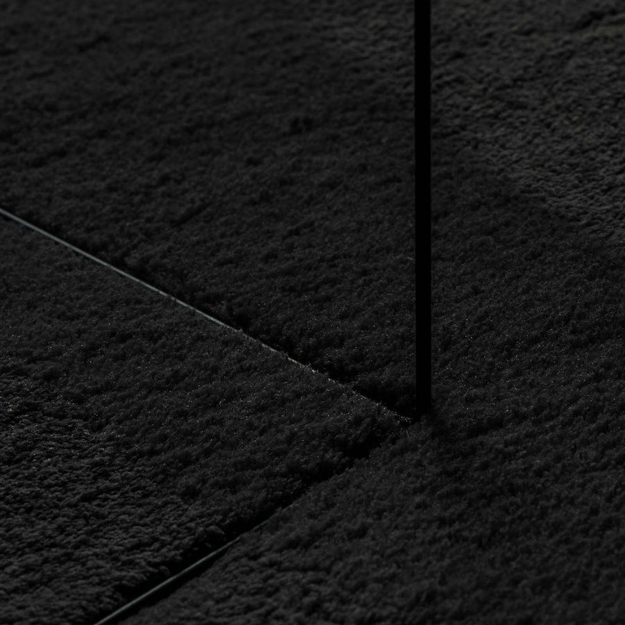 Medium pile zachte en wasbare tapijt HUARTE Zwart 400 x 80 cm