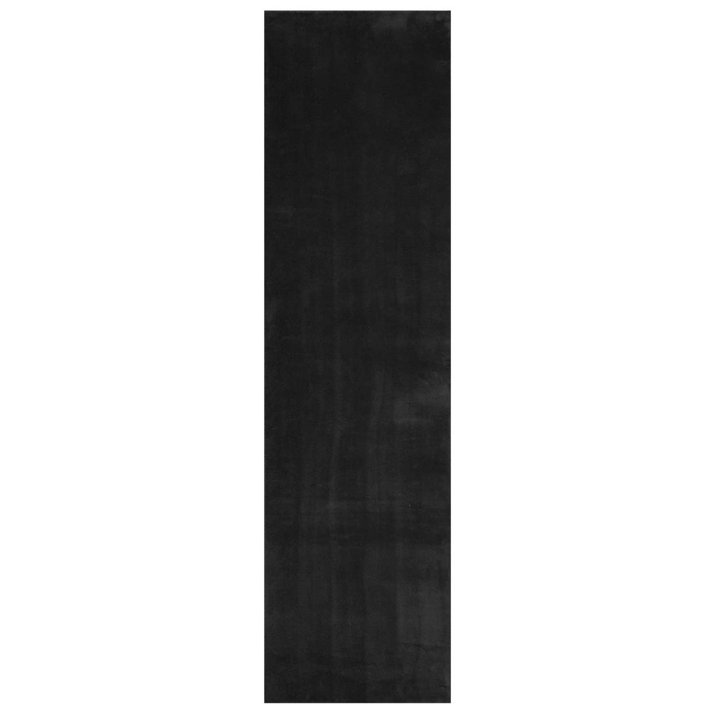 Medium pile zachte en wasbare tapijt HUARTE Zwart 400 x 80 cm