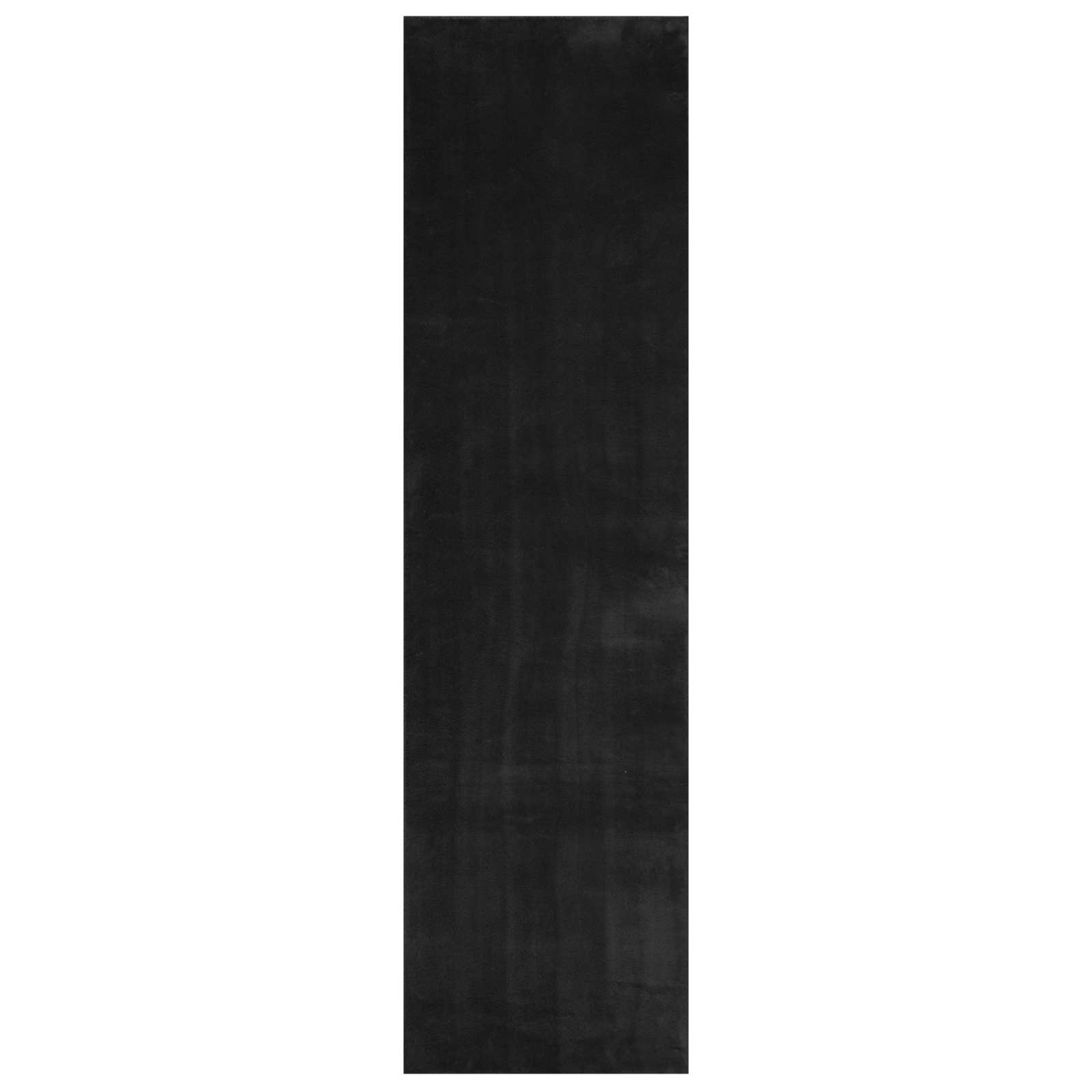 Medium pile zachte en wasbare tapijt HUARTE Zwart 400 x 80 cm
