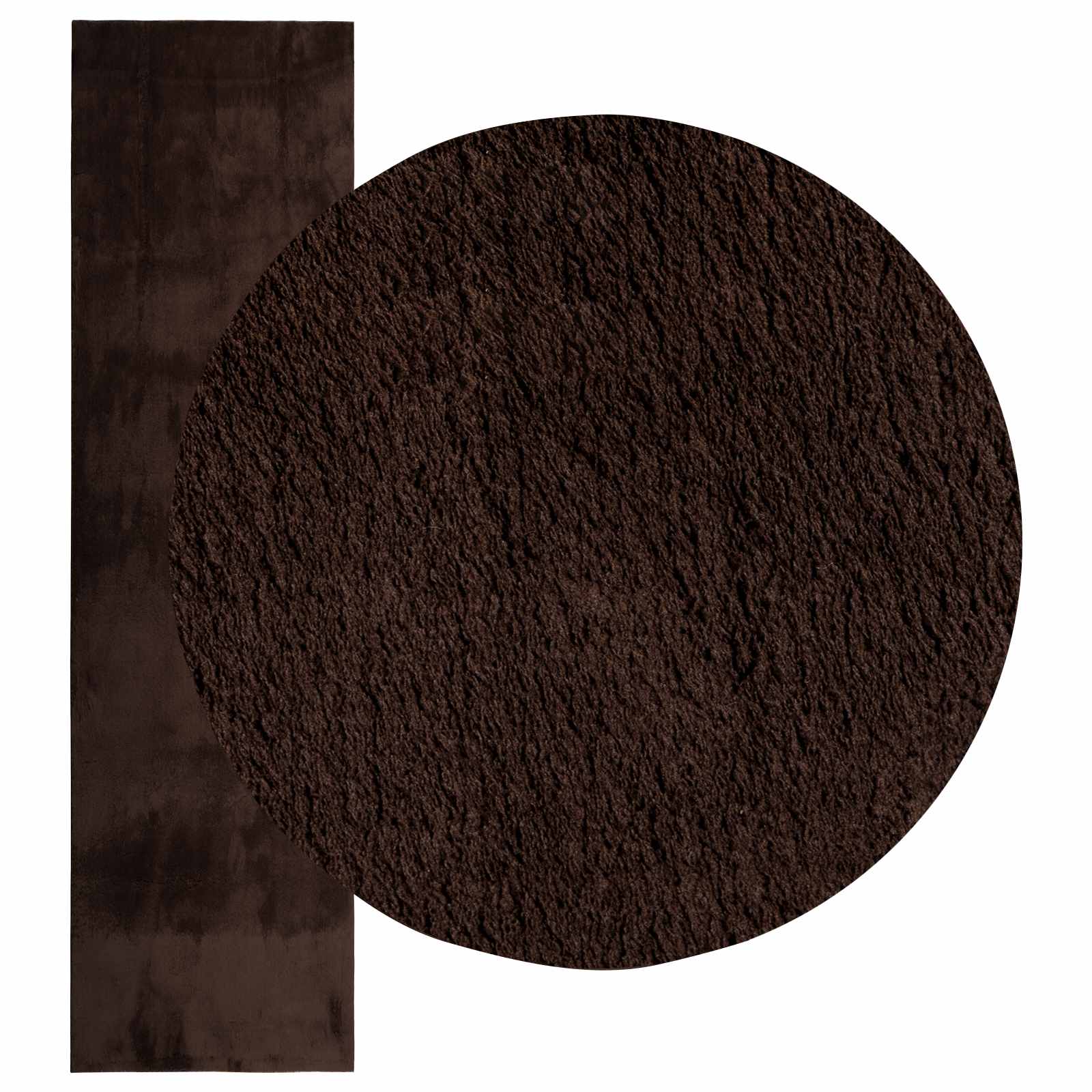 Medium pile zachte en wasbare tapijt HUARTE Bruin 750 x 80 cm