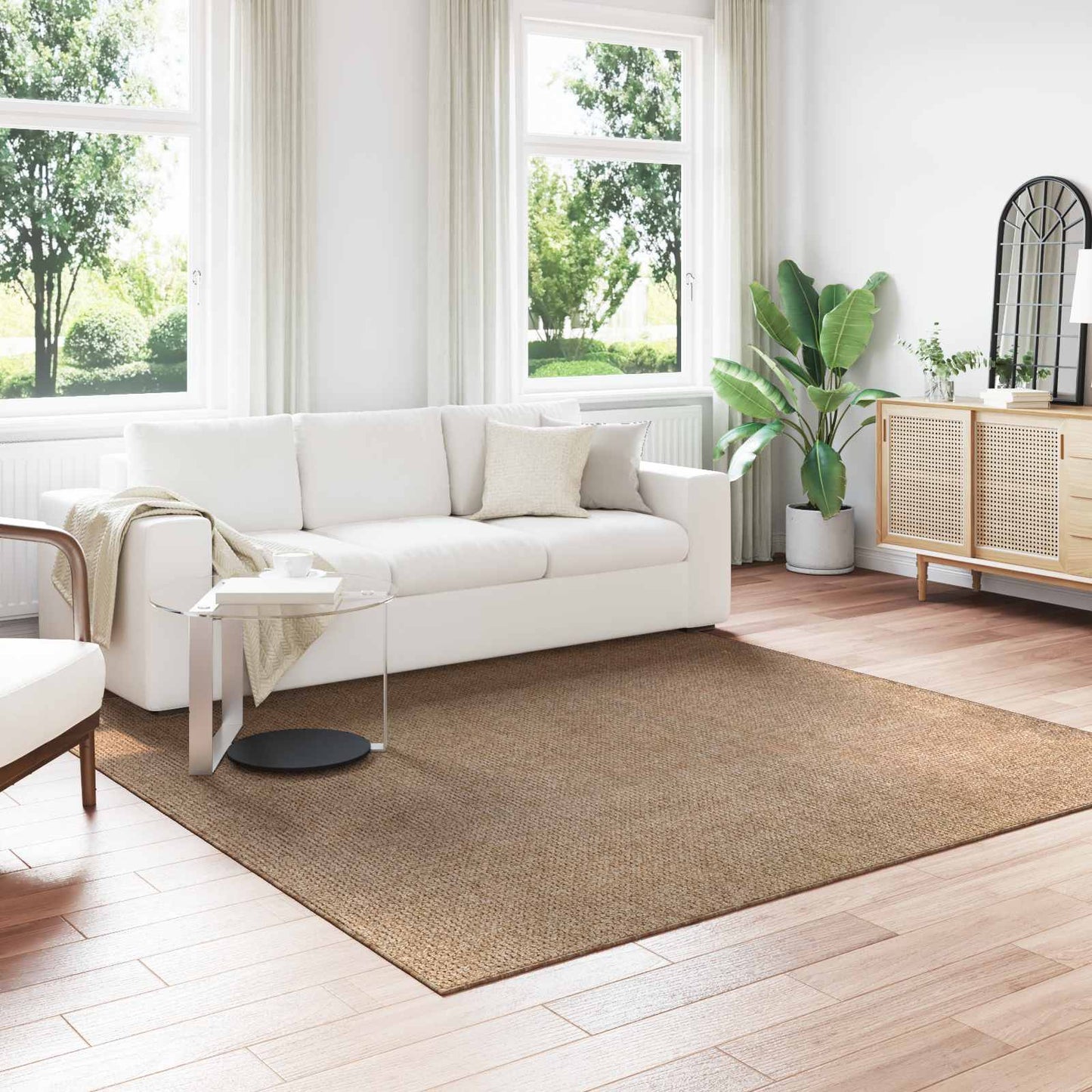 Vloerkleden Vierkant Naturel 240 x 240 cm