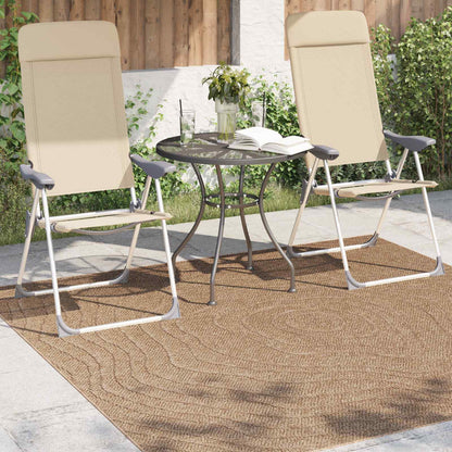 Vloerkleden Moiré Vierkant Naturel 120 x 120 cm