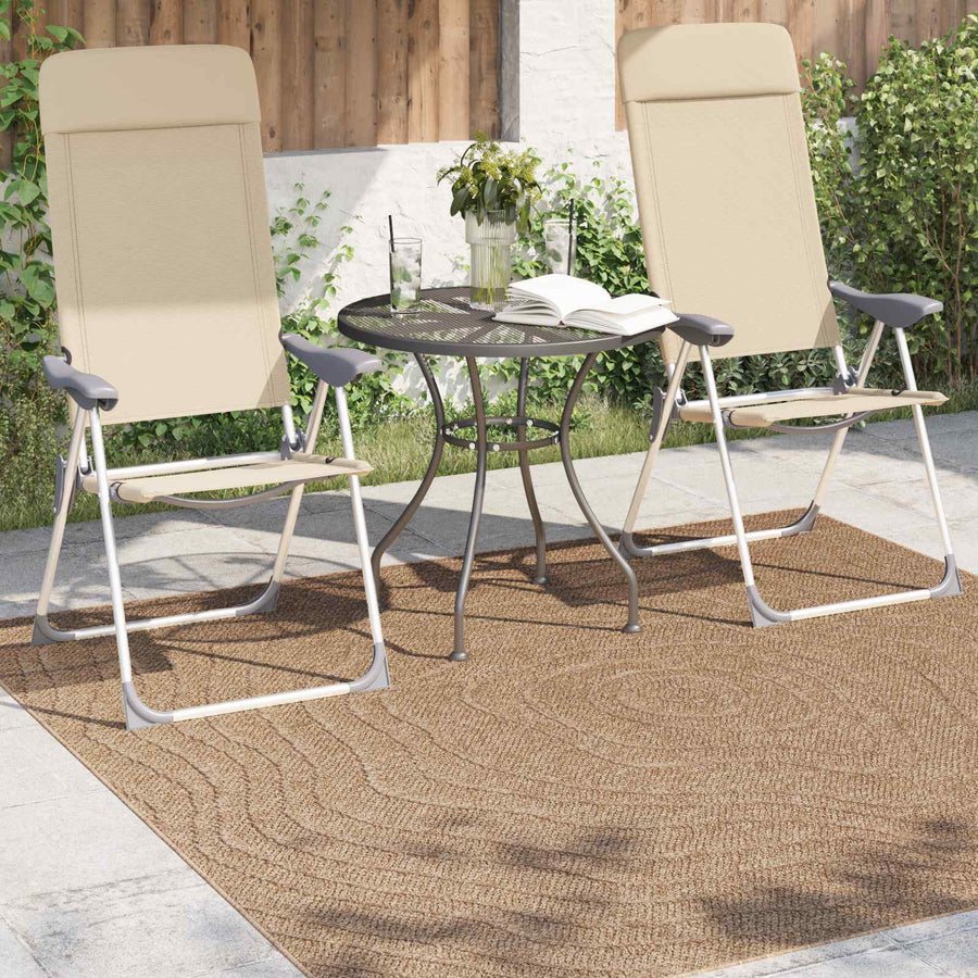 Vloerkleden Moiré Vierkant Naturel 120 x 120 cm