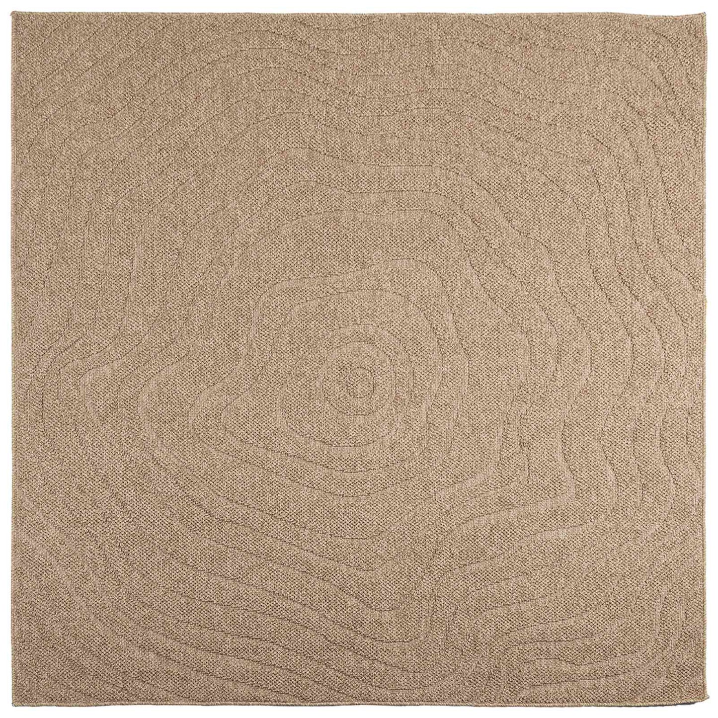 Vloerkleden Moiré Vierkant Naturel 120 x 120 cm