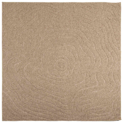 Vloerkleden Moiré Vierkant Naturel 120 x 120 cm
