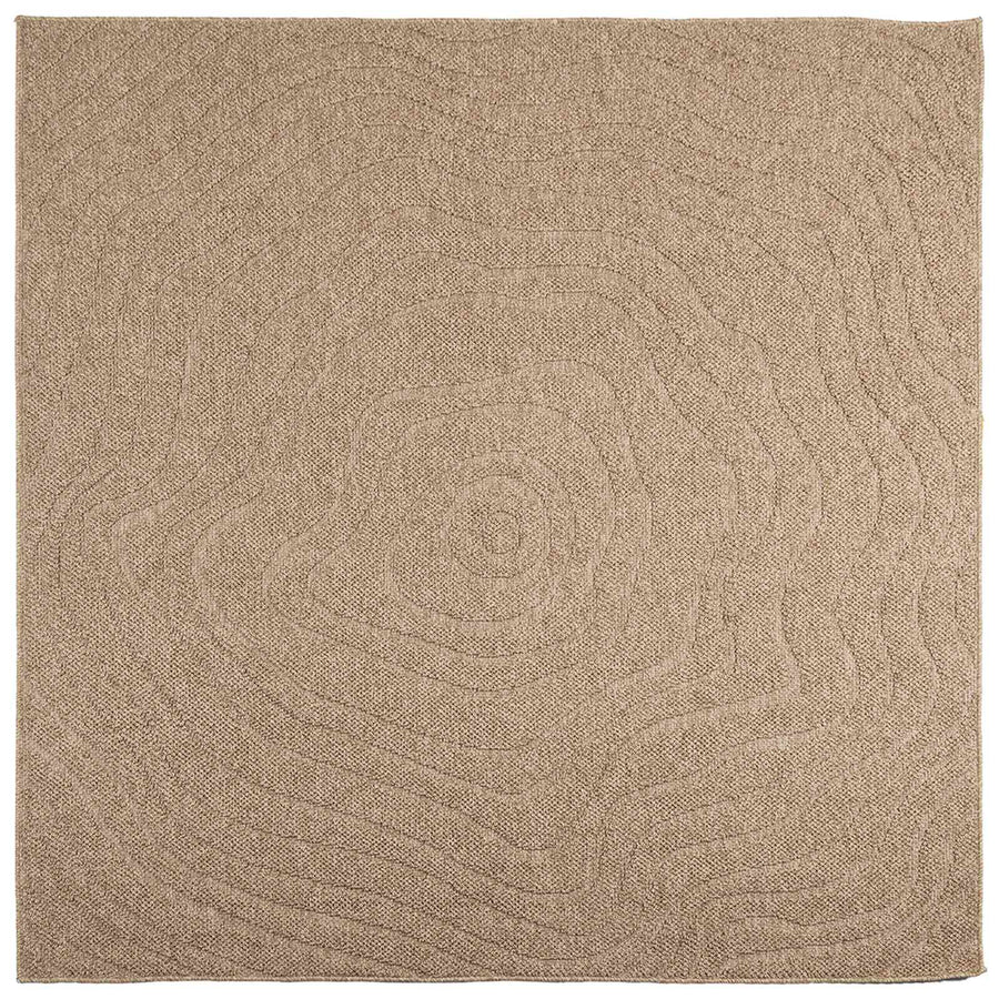 Vloerkleden Moiré Vierkant Naturel 120 x 120 cm