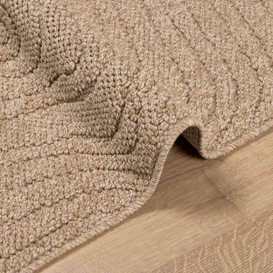 Vloerkleden Moiré Vierkant Naturel 200 x 200 cm