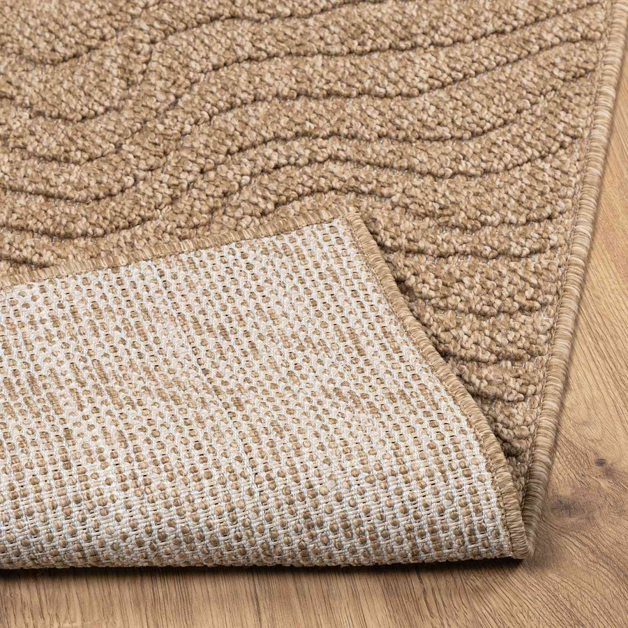 Vloerkleden Moiré Vierkant Naturel 240 x 240 cm