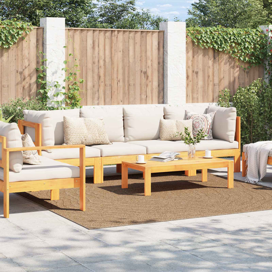 Vloerkleden Moiré Vierkant Naturel 240 x 240 cm