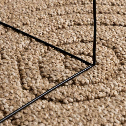 Vloerkleden Rond Moiré Naturel Ø 120 CM