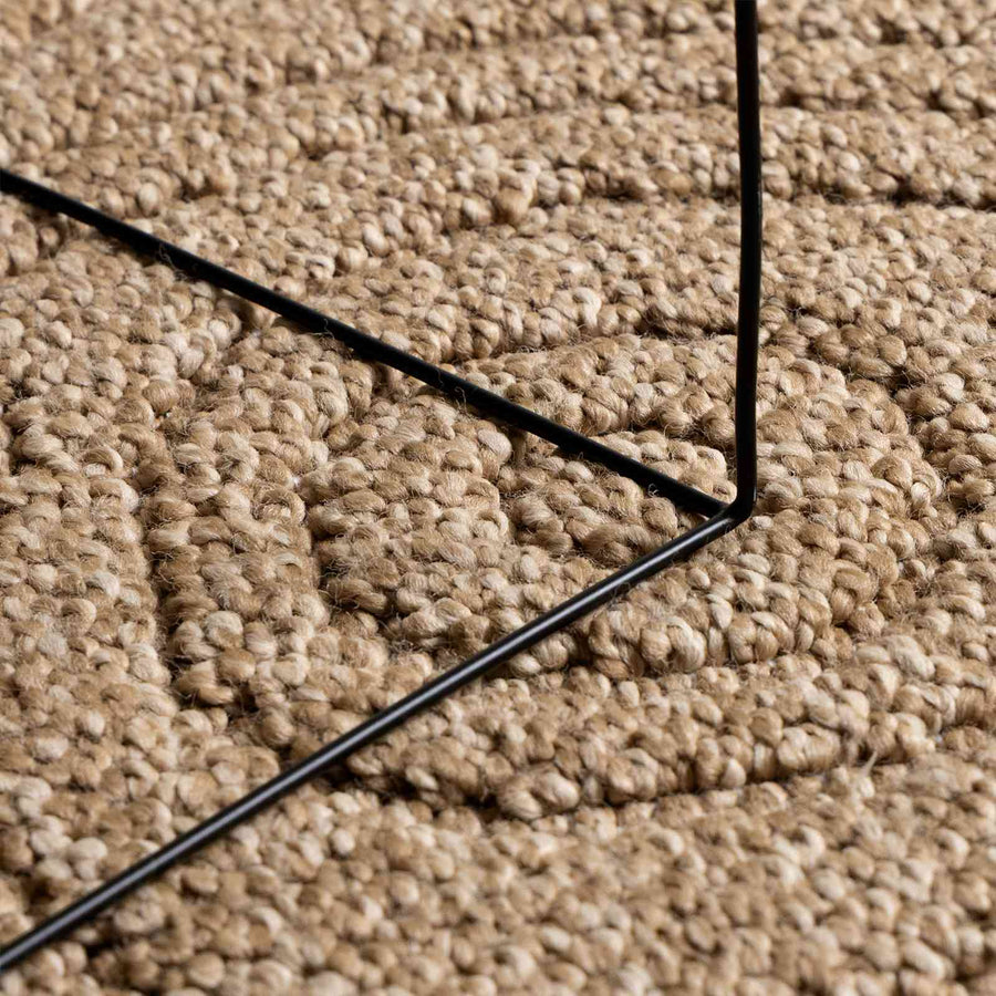 Vloerkleden Rond Moiré Naturel Ø 120 CM