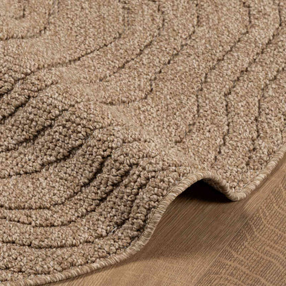 Vloerkleden Rond Moiré Naturel Ø 120 CM