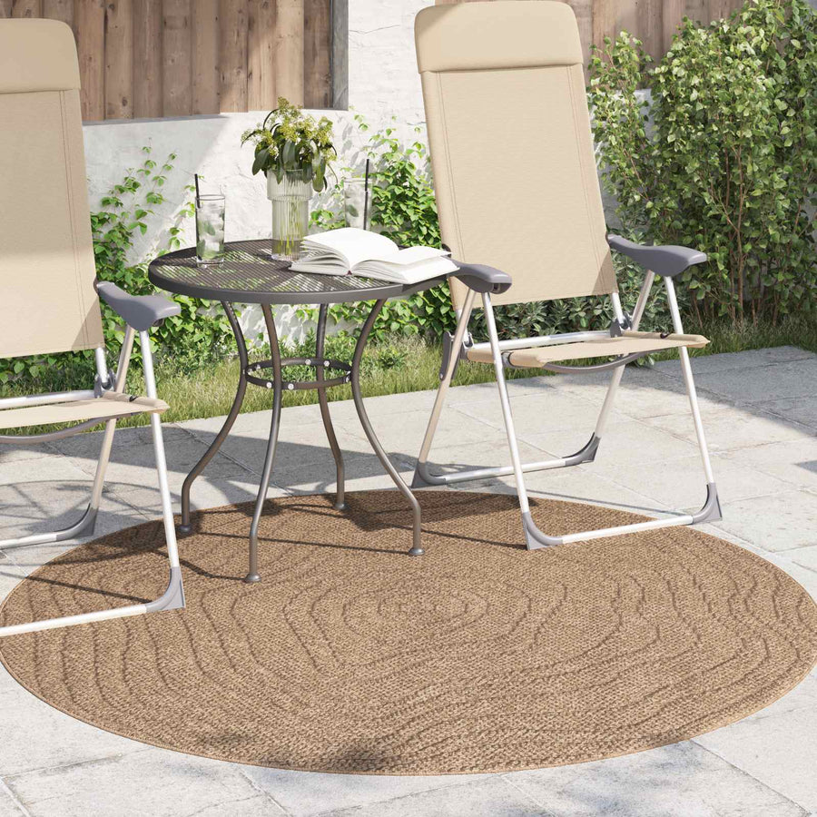 Vloerkleden Rond Moiré Naturel Ø 120 CM