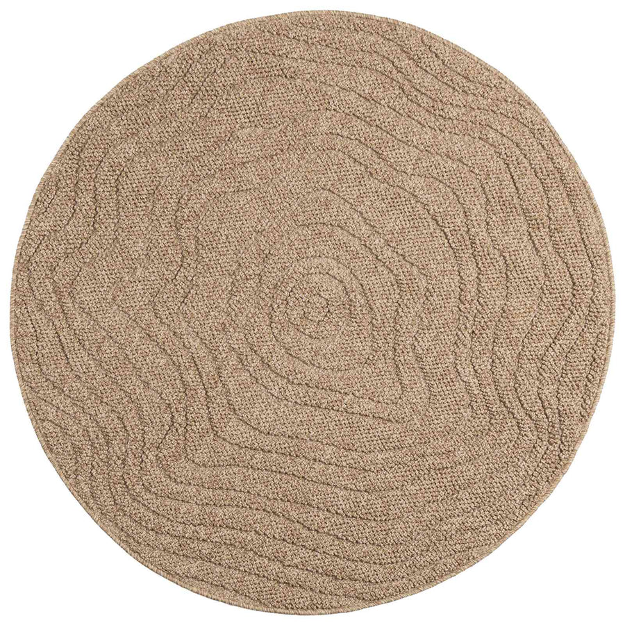Vloerkleden Rond Moiré Naturel Ø 120 CM