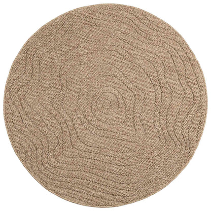 Vloerkleden Rond Moiré Naturel Ø 160 CM
