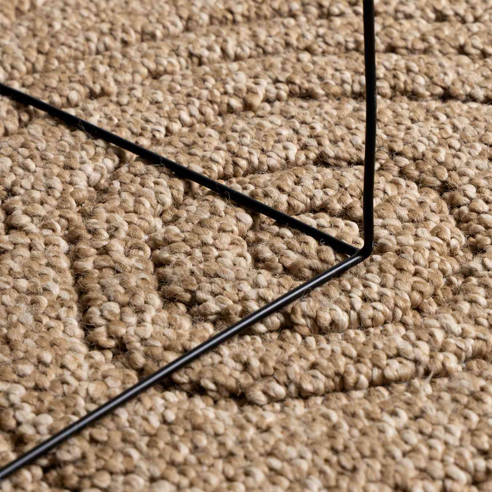 Vloerkleden Rond Moiré Naturel Ø 200 CM