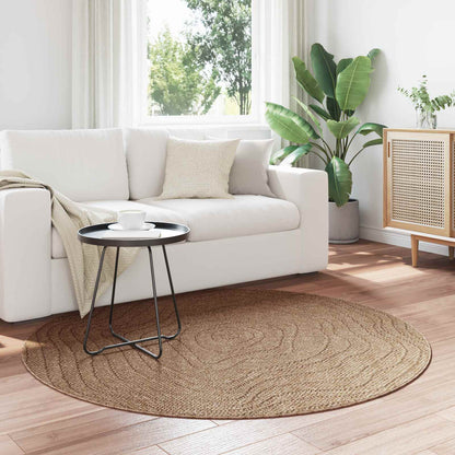 Vloerkleden Rond Moiré Naturel Ø 200 CM