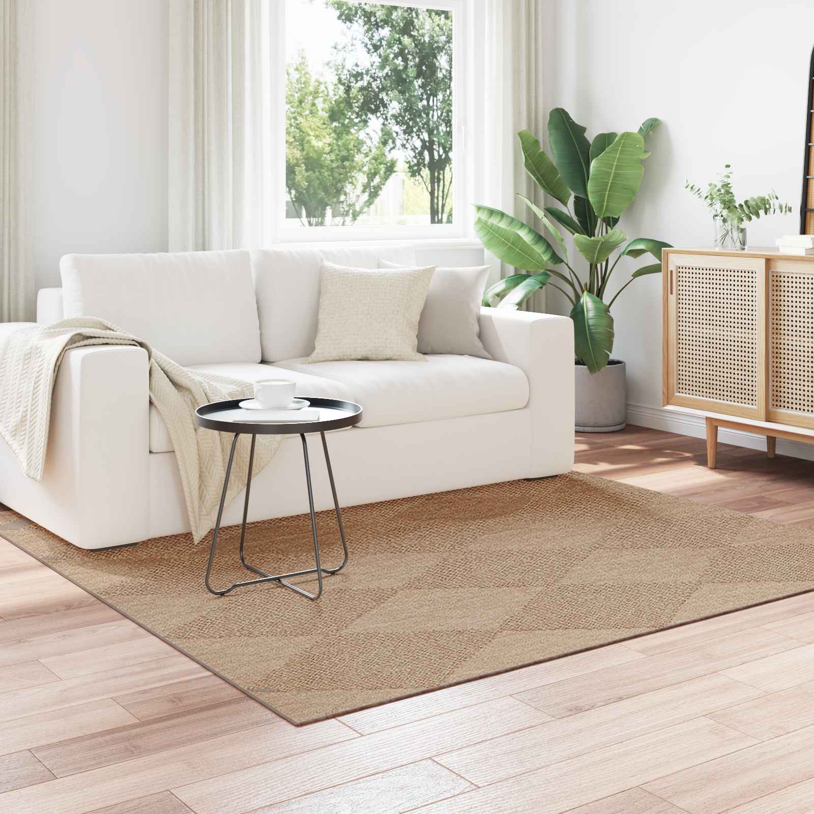 Vloerkleden Vierkant Naturel 240 x 240 cm