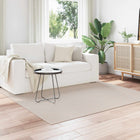 Vloerkleed 200x200 cm vierkant crème polyester