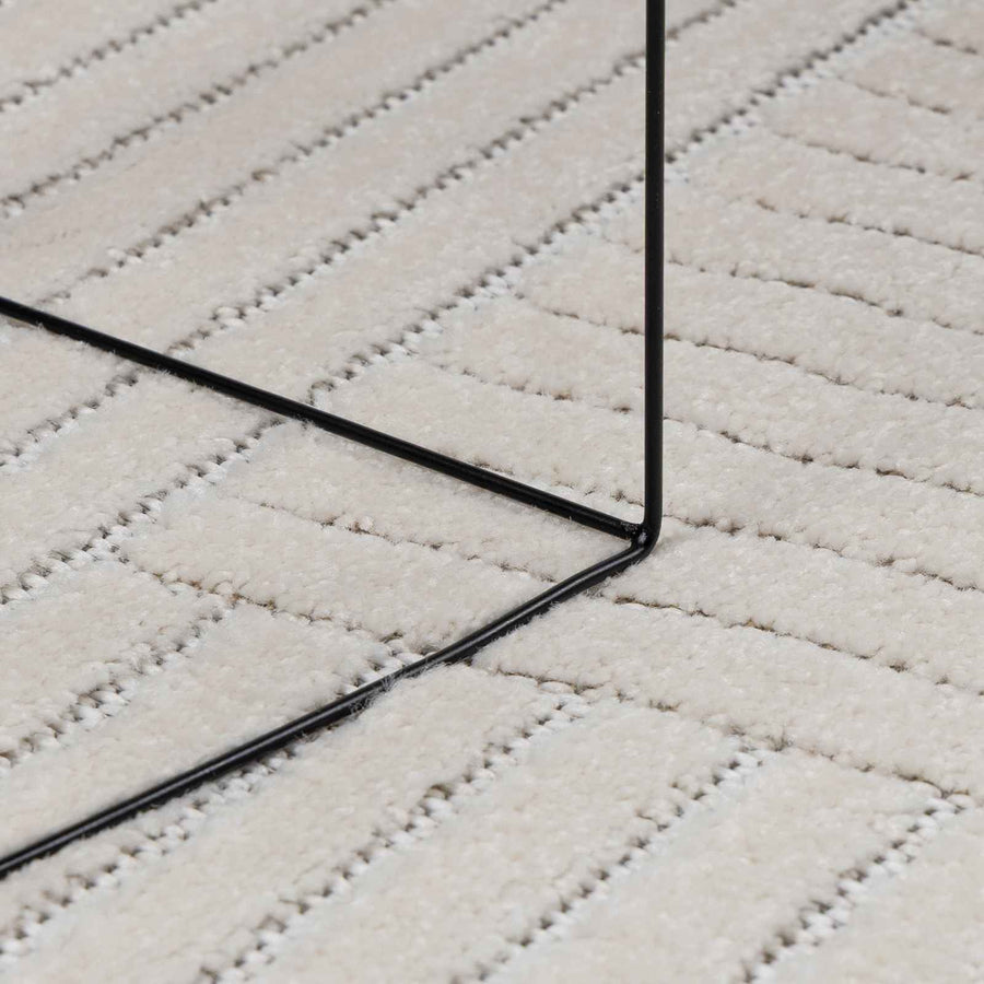 Vloerkleden Vierkant Crème 120 x 120 cm