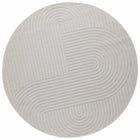 Rugs Round PALMERAS Cream Ø 120 CM Polyester