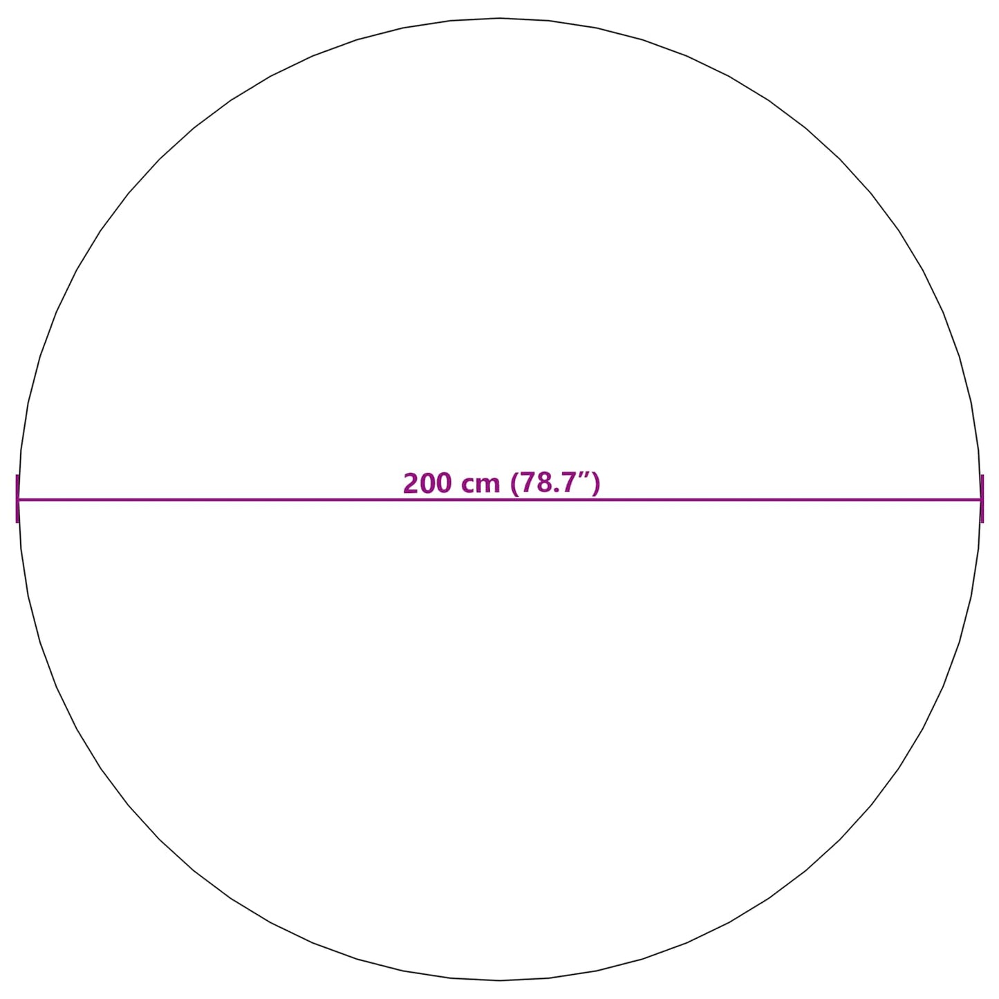 Vloerkleden Rond Crème Ø 200 CM