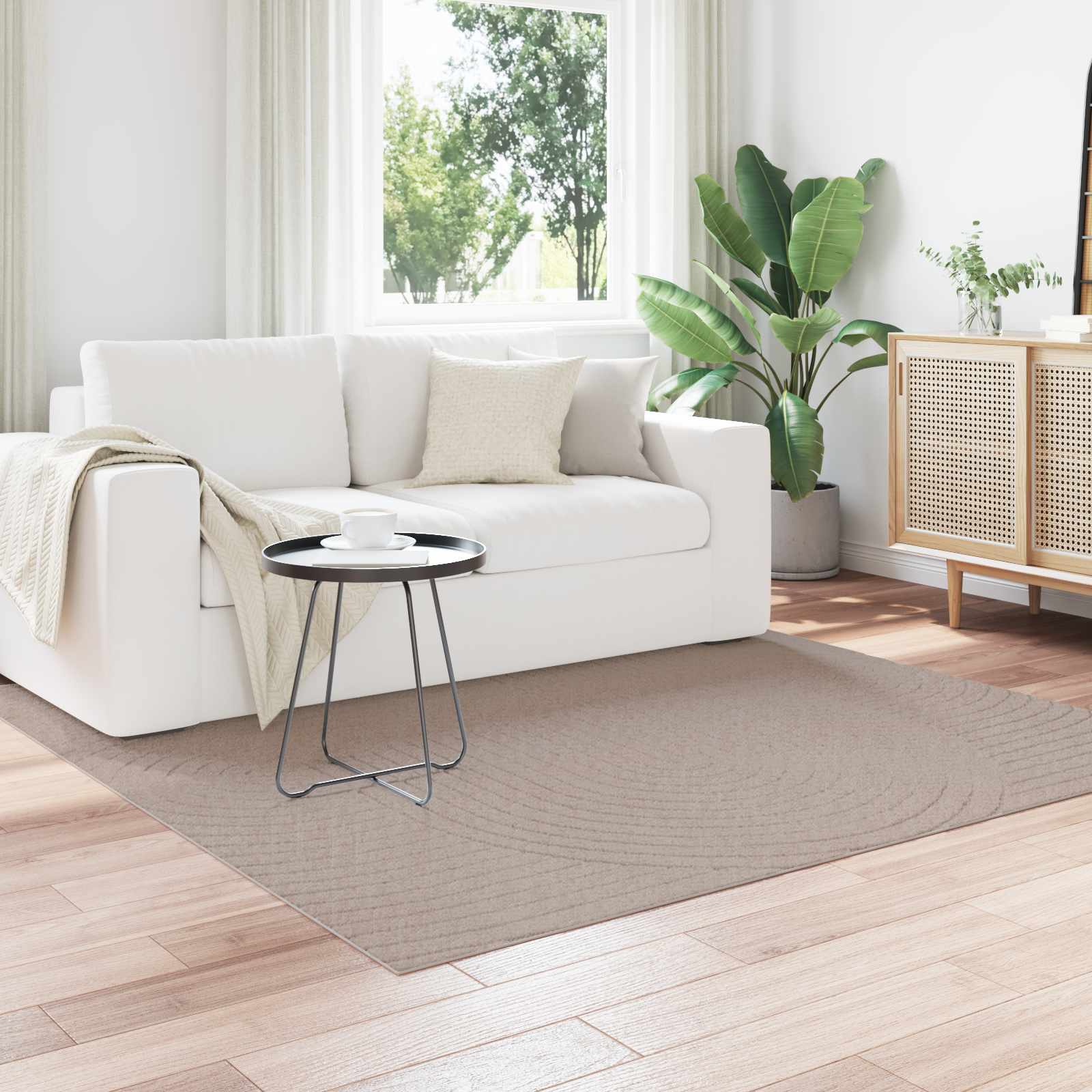 Vloerkleden Vierkant Beige 120 x 120 cm