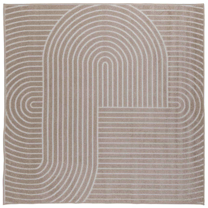 Vloerkleden Vierkant Beige 200 x 200 cm