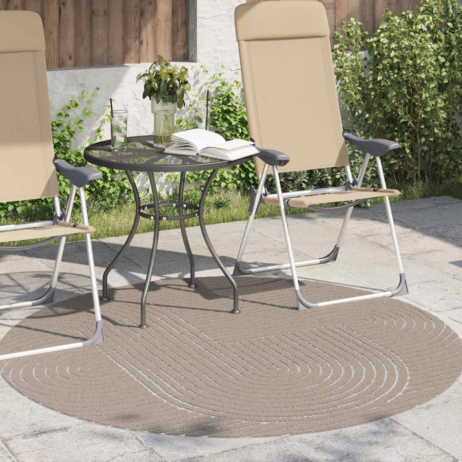 Vloerkleden Rond Beige Ø 120 CM