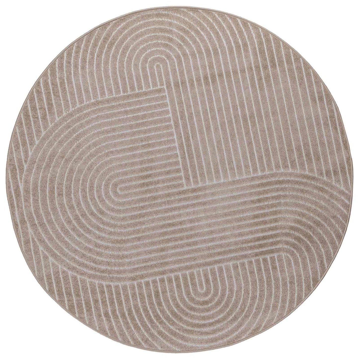Vloerkleden Rond Beige Ø 120 CM