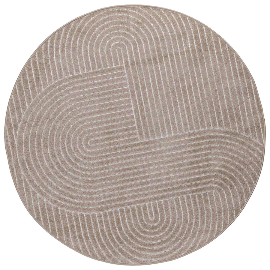 Vloerkleden Rond Beige Ø 120 CM