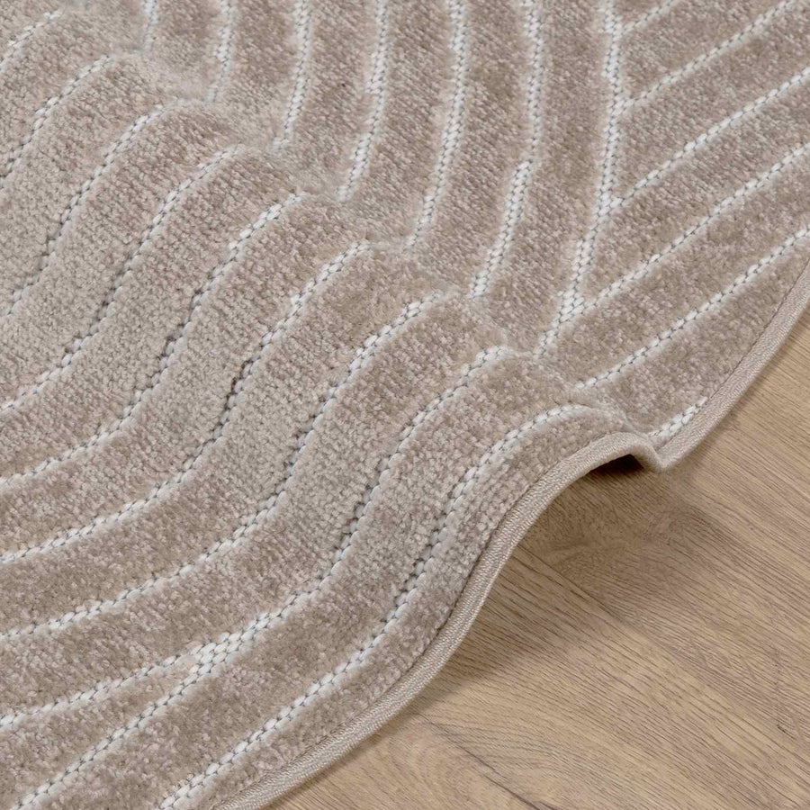Vloerkleden Rond Beige Ø 160 CM