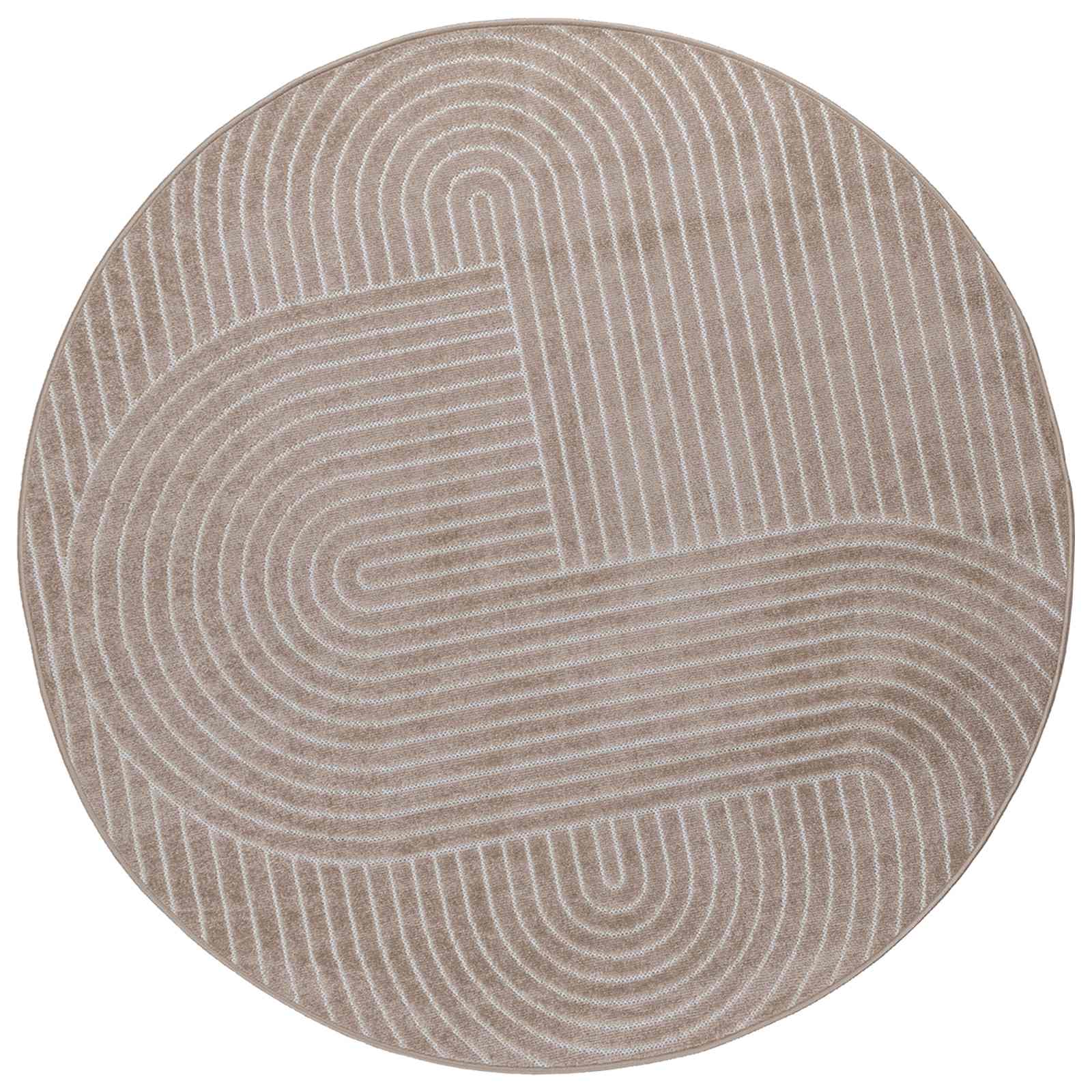 Vloerkleden Rond Beige Ø 160 CM
