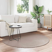 Vloerkleed rond Ø 200 cm beige polyester