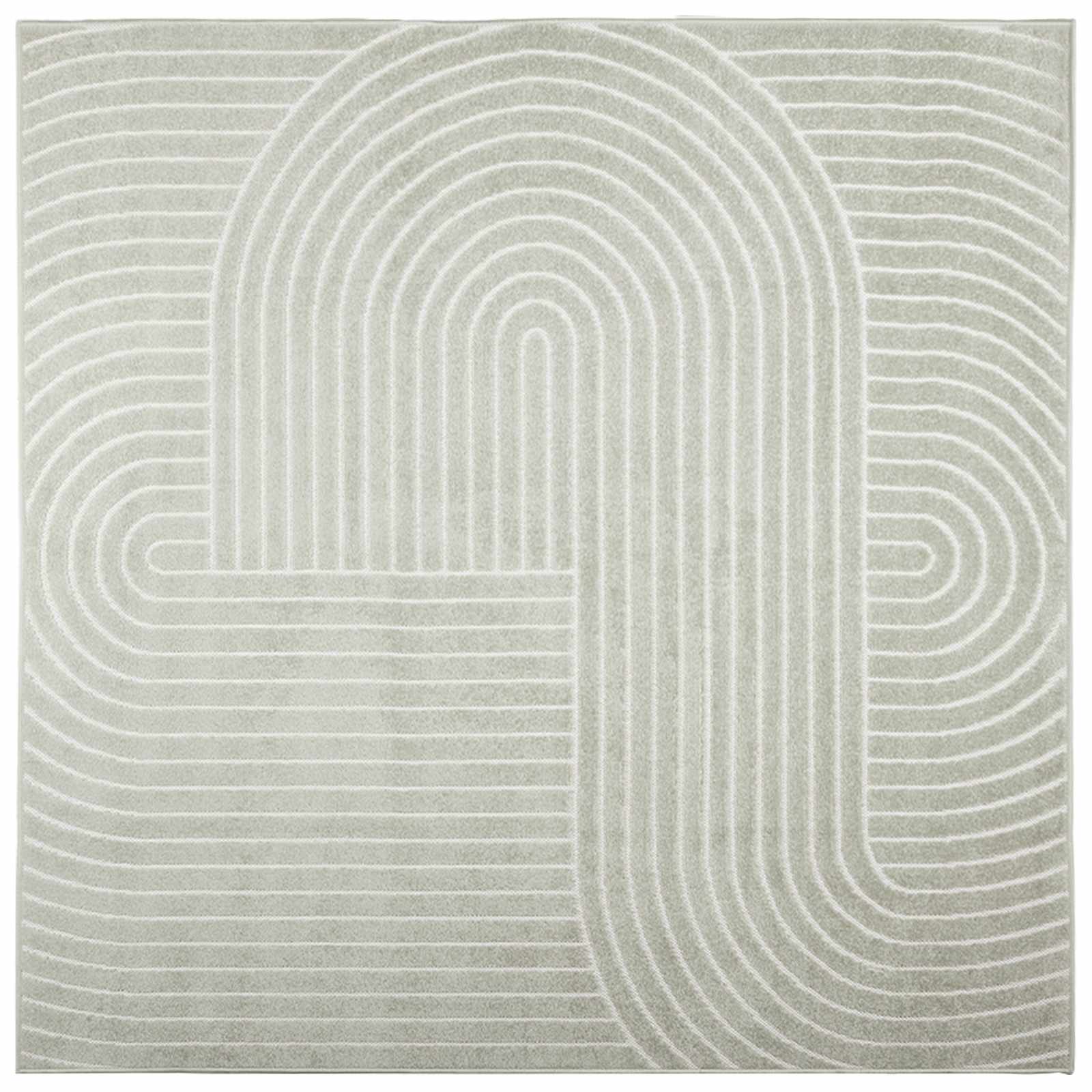 Vloerkleden Vierkant HUARTE Groen 120 x 120 cm Polyester