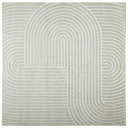 Vloerkleden Vierkant HUARTE Groen 120 x 120 cm Polyester