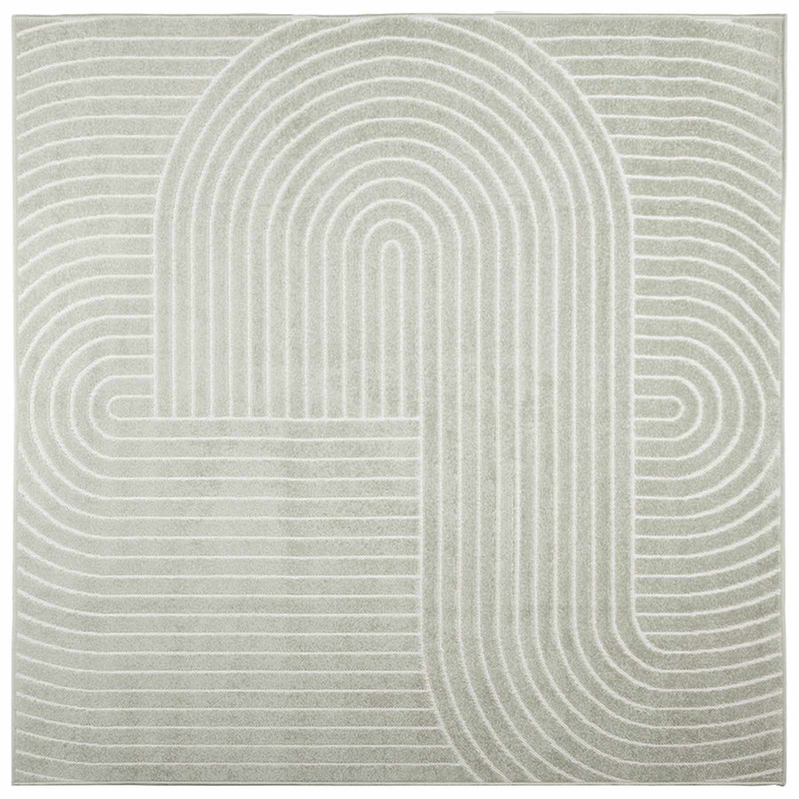 Vloerkleden Vierkant HUARTE Groen 120 x 120 cm Polyester