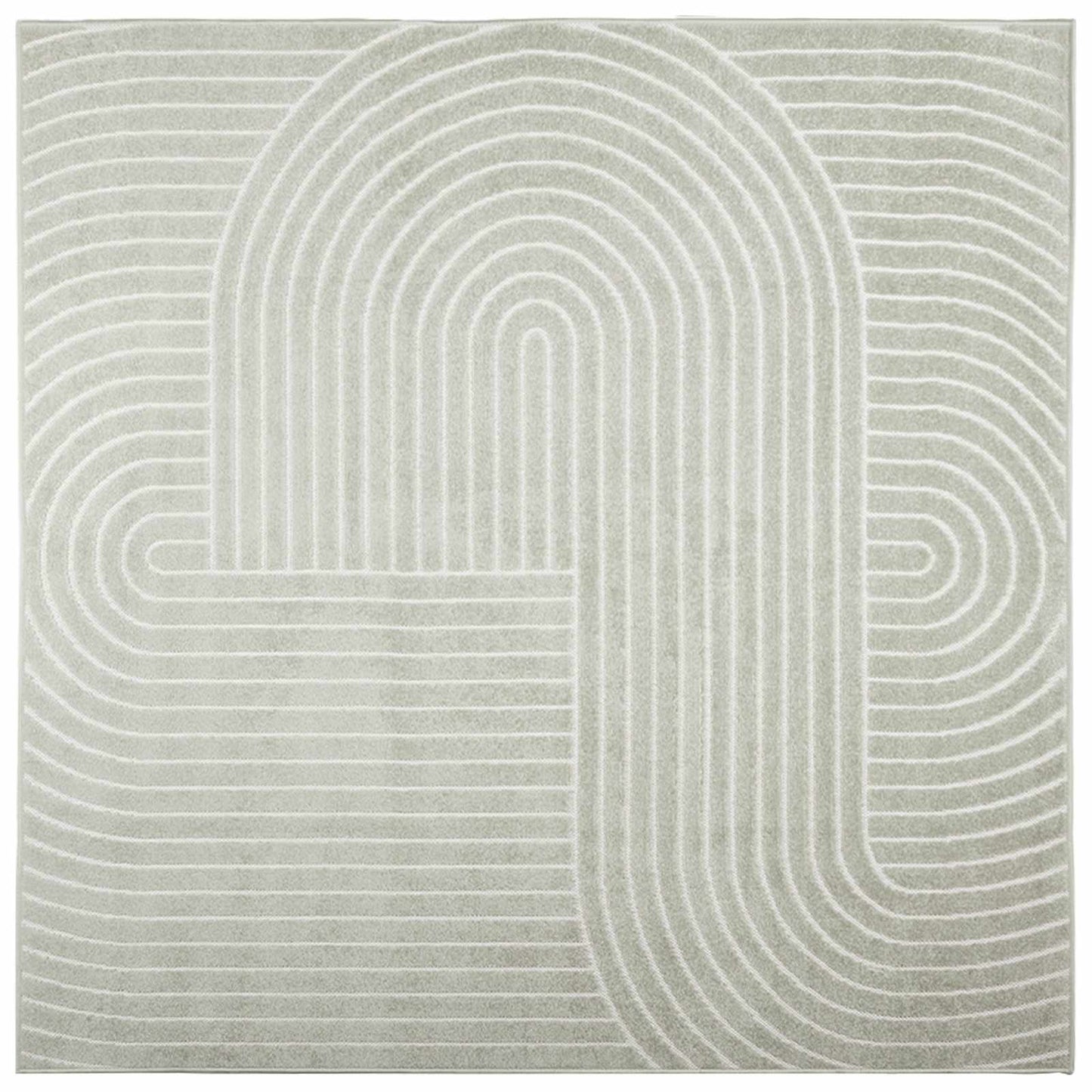 Vloerkleden Vierkant HUARTE Groen 200 x 200 cm Polyester