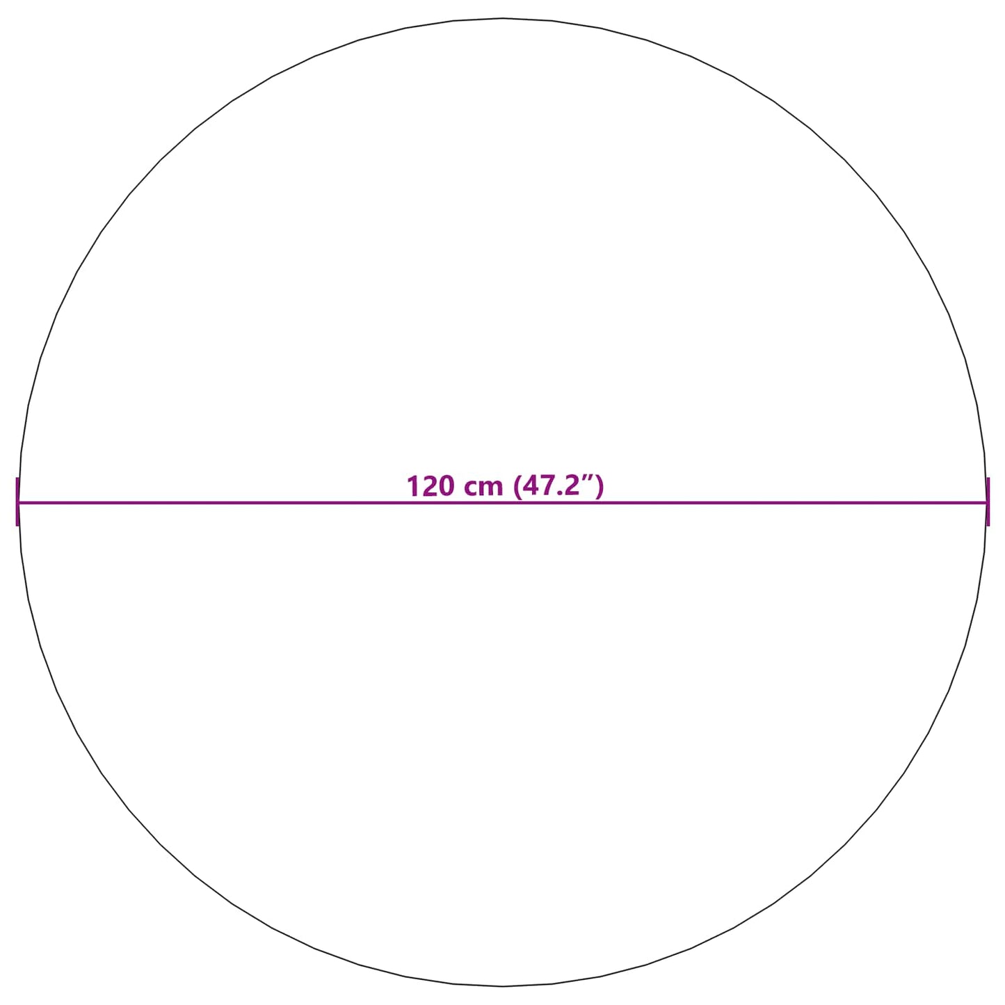 Vloerkleden Rond HUARTE Groen Ø 120 CM Polyester