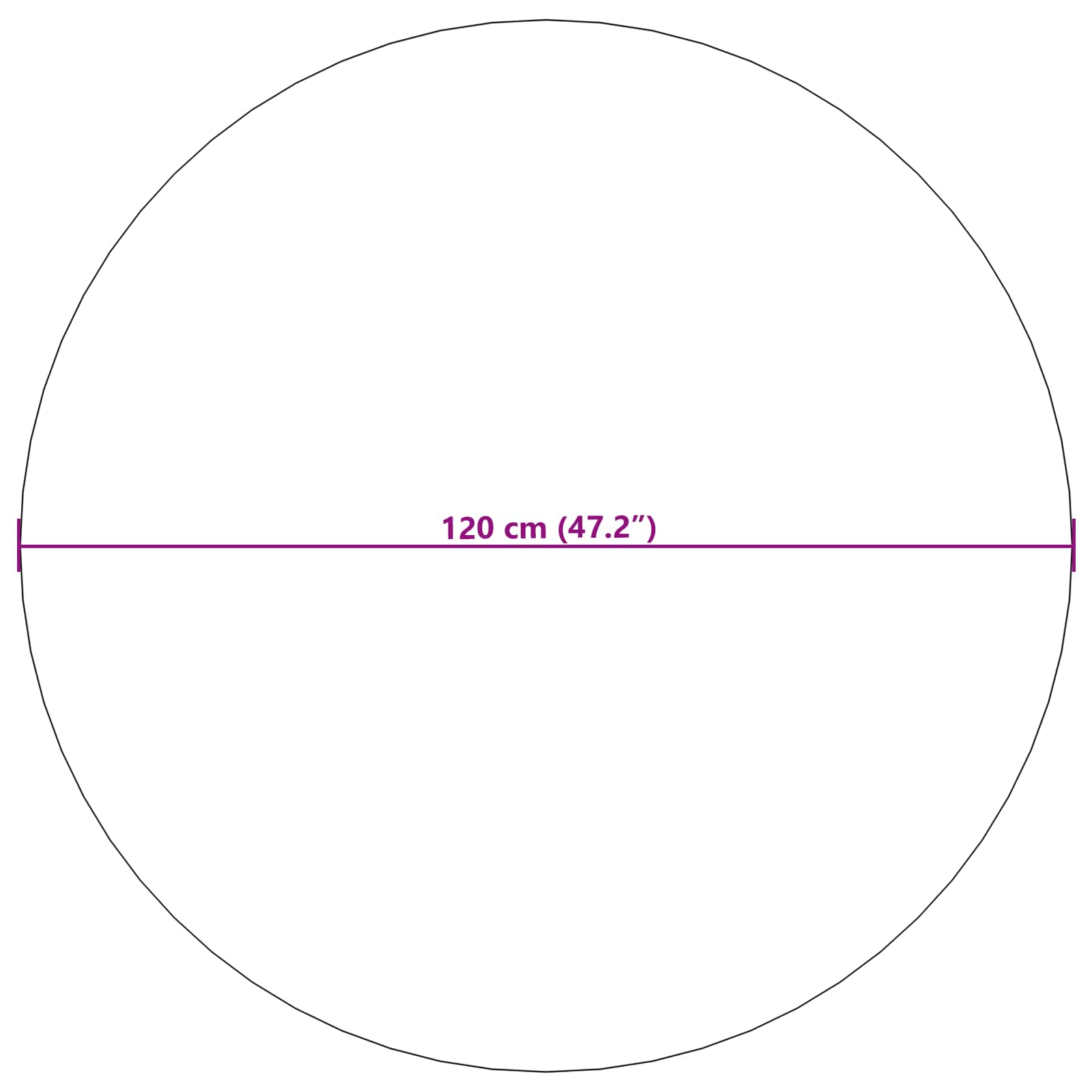 Vloerkleden Rond HUARTE Groen Ø 120 CM Polyester