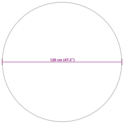 Vloerkleden Rond HUARTE Groen Ø 120 CM Polyester