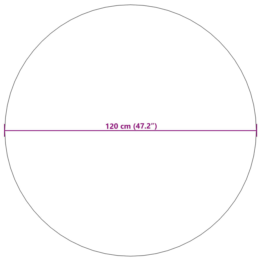 Vloerkleden Rond HUARTE Groen Ø 120 CM Polyester