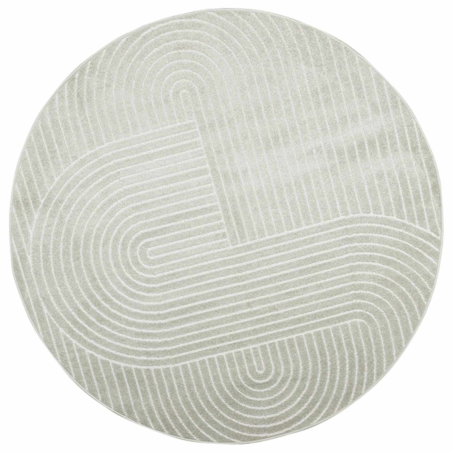 Vloerkleden Rond HUARTE Groen Ø 120 CM Polyester