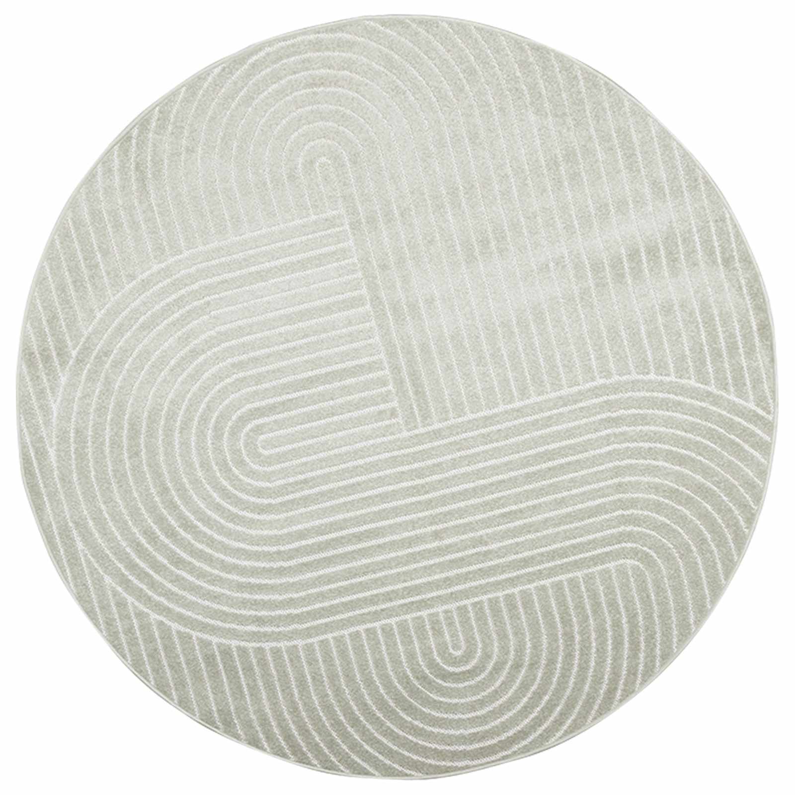 Vloerkleden Rond HUARTE Groen Ø 120 CM Polyester