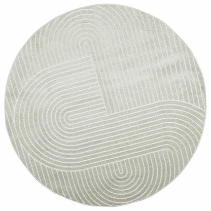 Vloerkleden Rond HUARTE Groen Ø 120 CM Polyester
