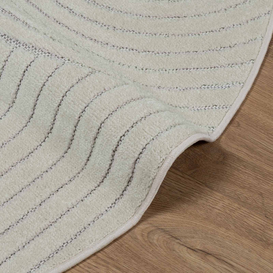 Vloerkleden Rond HUARTE Groen Ø 160 CM Polyester