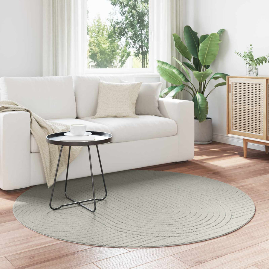Vloerkleden Rond HUARTE Groen Ø 160 CM Polyester