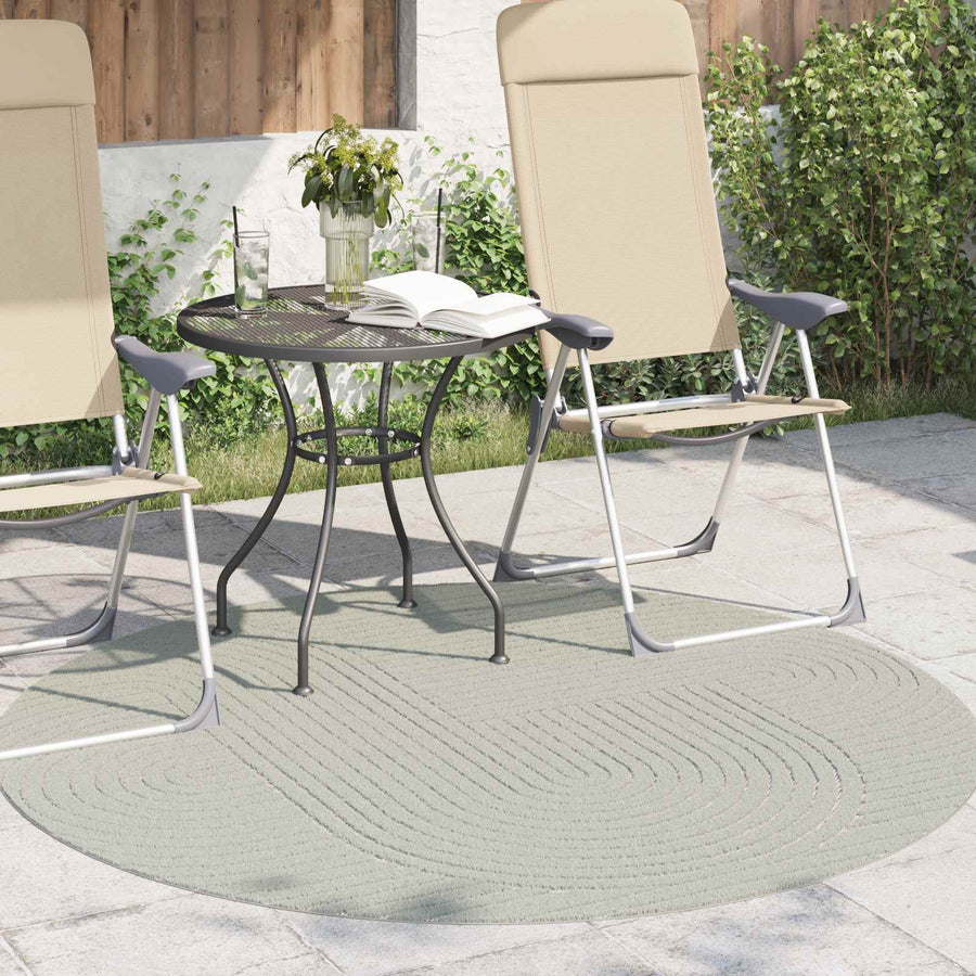 Vloerkleden Rond HUARTE Groen Ø 200 CM Polyester
